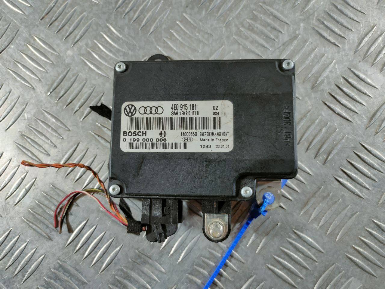 Блок управления аккумулятором (АКБ) Audi A8 D3/4E 2007 OEM 4E0915181, 0199000006, 4E0910181B