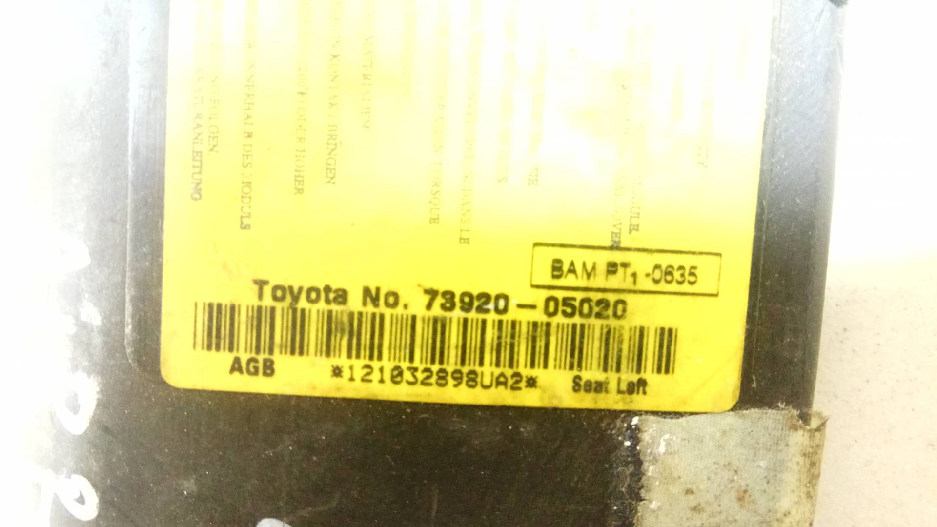 Подушка безопасности боковая (в сиденье) Toyota Avensis 1 (T220) купить в Беларуси