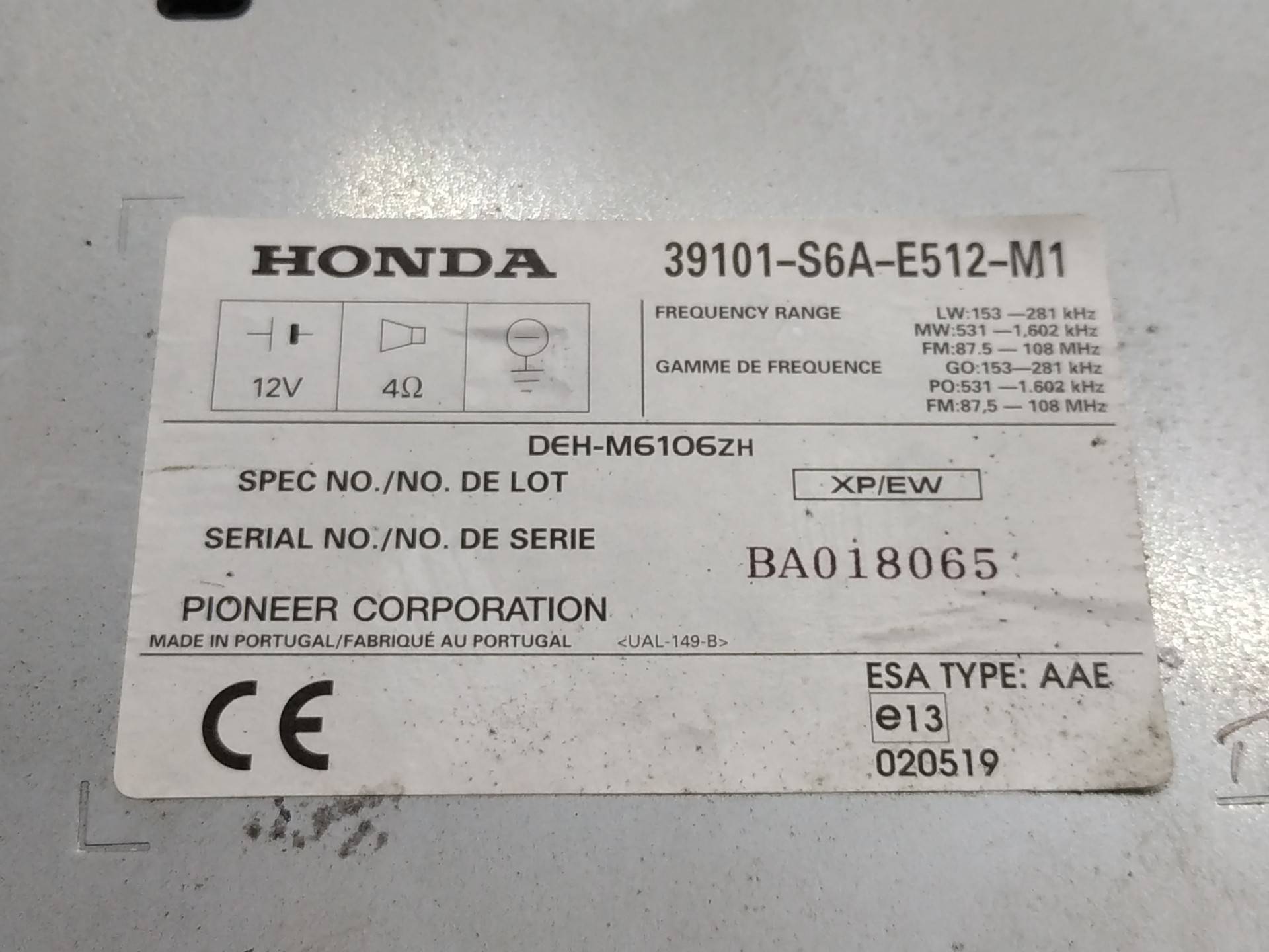 Магнитола Honda Civic 6 купить в России
