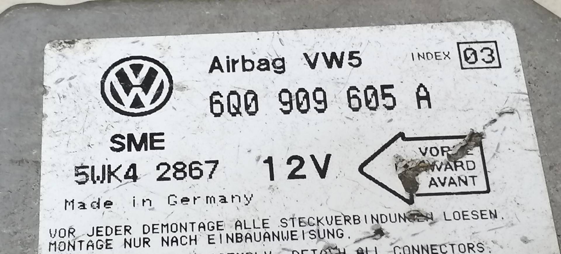 Блок управления Air Bag Volkswagen Passat 5 купить в Беларуси