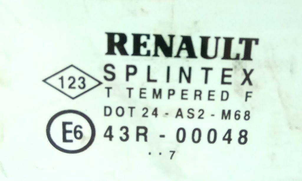 Стекло двери передней правой Renault Scenic 1 купить в России