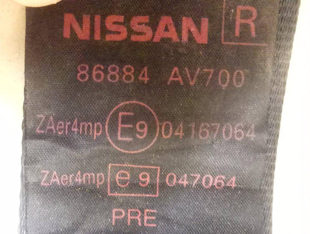 Ремень безопасности передний правый Nissan Primera P12 купить в Беларуси