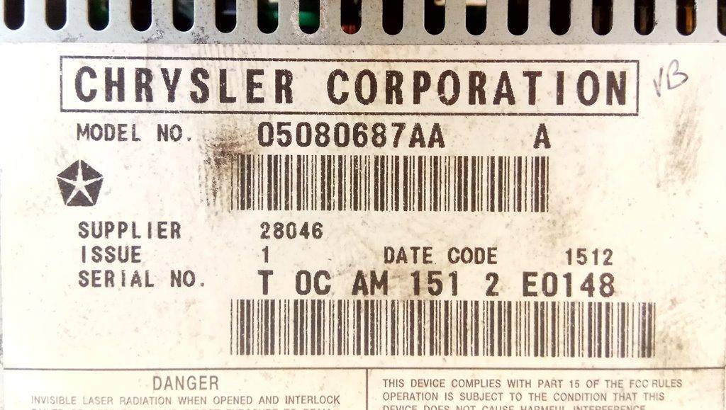 Чейнджер компакт дисков Chrysler Voyager 4 купить в Беларуси