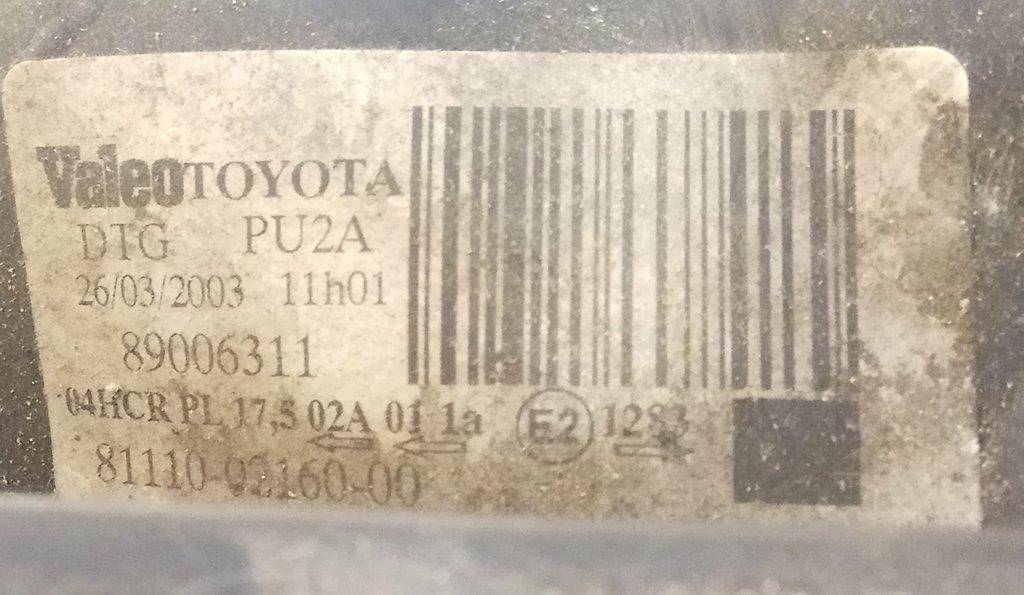 Фара передняя правая Toyota Corolla 9 купить в Беларуси