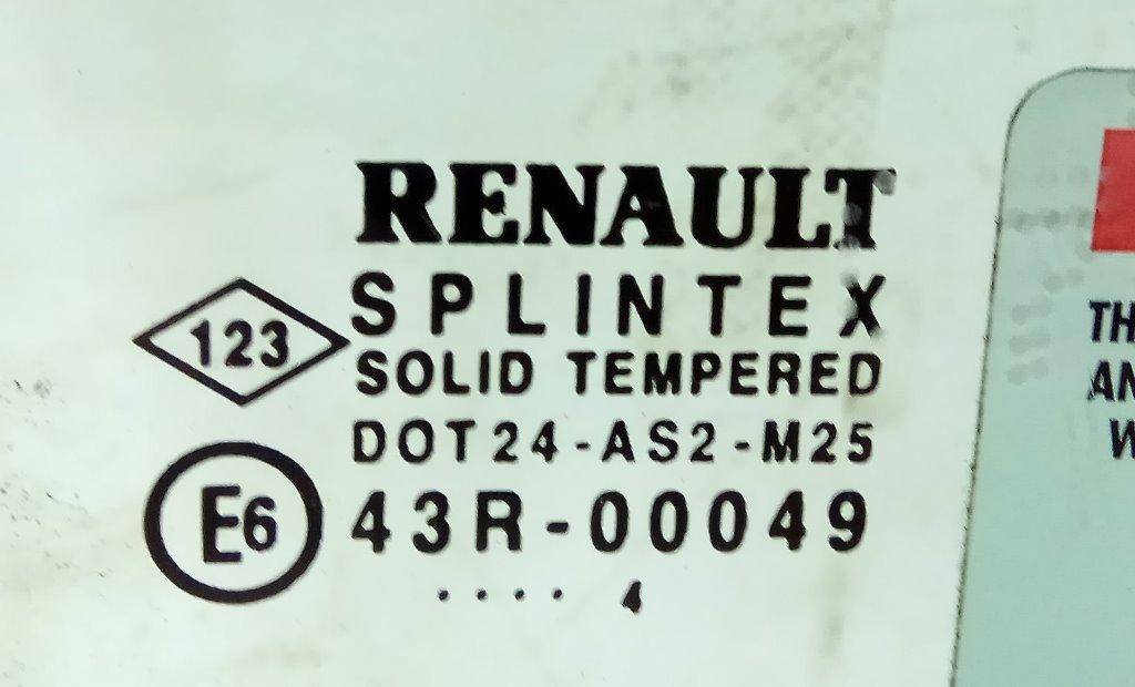 Стекло двери передней правой Renault Scenic 2 купить в России