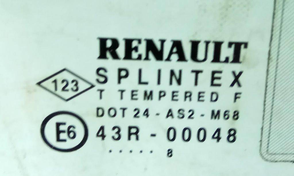 Стекло двери передней правой Renault Scenic 1 купить в России