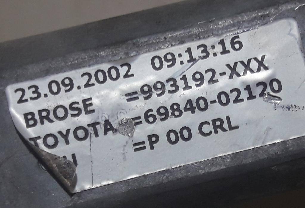Стеклоподъемник электрический двери задней левой Toyota Corolla 9 купить в России