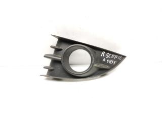 решётка бампера боковая левая Renault Scenic 2 поколение [рестайлинг] 2007, 1.6 л., i, K4M 766, бензин, 6МКПП, серебро, минивэн, передний привод, правый руль, P0009764