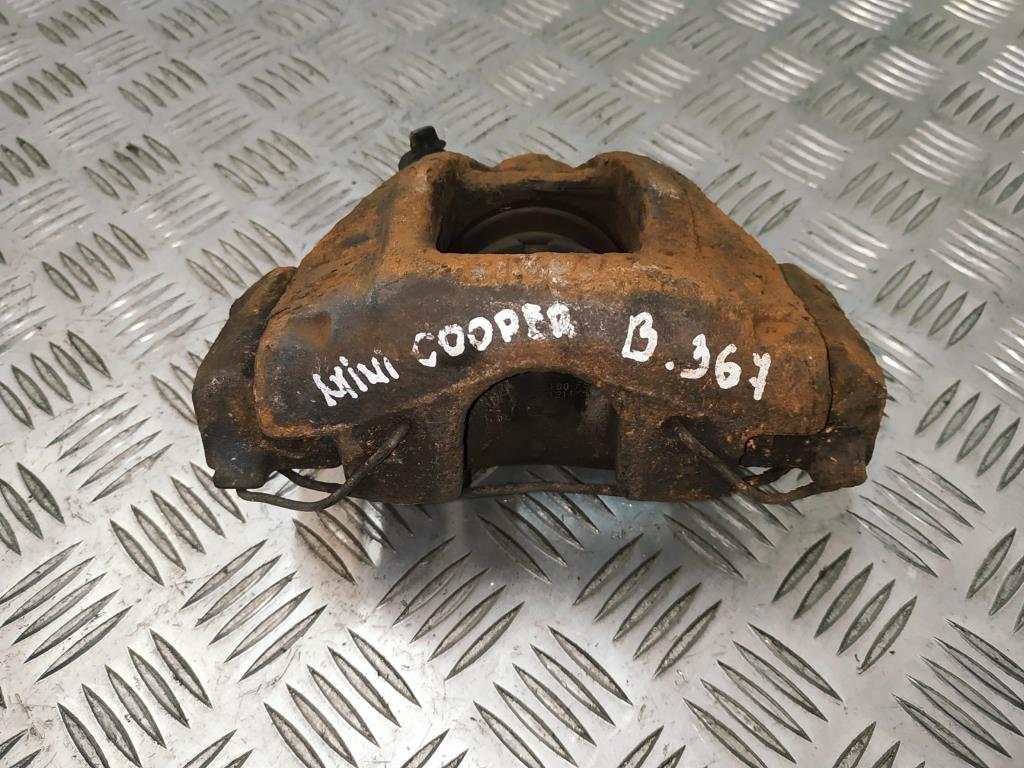 суппорт передний правый Mini Cooper 1 поколение R50 2004, 1.6 л., i, W10 B16 A, бензин, 5МКПП, синий, хетчбэк 3 дв., передний привод, правый руль - фото №1