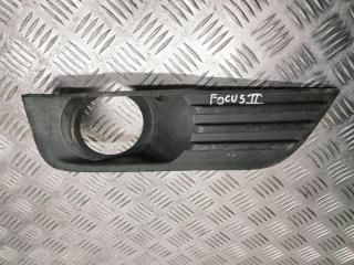 решётка бампера боковая правая Ford Focus 2 поколение 2005, 1.6 л., i, HWDA, бензин, 5МКПП, серый, хетчбэк 5 дв., передний привод, правый руль, 4M51-19952-AE