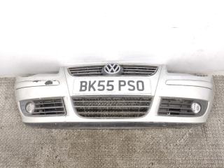 бампер передний Volkswagen Polo 4 поколение [рестайлинг] 2005, 1.9 л., TDi PD, AXR, дизель, 5МКПП, reflex silver / la7w, хетчбэк 5 дв., передний привод, правый руль, 6Q0807221C