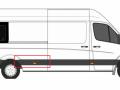 молдинг крыла заднего правого Volkswagen Crafter 1 поколение 2006, 2.5 л., TDi PD, BJK, дизель, 6МКПП, candyweiss, микроавтобус, задний привод, правый руль, A9066901862 - фото №4