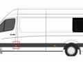 накладка колесной арки передний левый Volkswagen Crafter 1 поколение 2006, 2.5 л., TDi PD, BJK, дизель, 6МКПП, candyweiss, микроавтобус, задний привод, правый руль, A9066903062 - фото №3