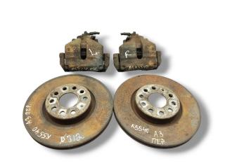 комплект тормозов Audi A3 8P/8PA [рестайлинг] 2007, 2.0 л., TDi, BMN, дизель, 6МКПП, phantomschwarz / lz9y, хетчбэк 5 дв., полный привод, правый руль, 1K0615123E, 1K0615124E, 1K0615301AA