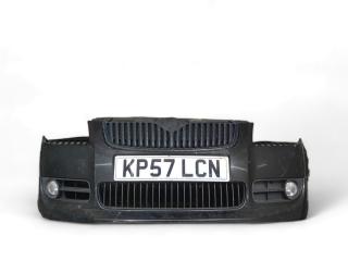бампер передний Skoda Fabia 2 поколение (5J) 5J 2007, 1.9 л., TDi PD, BSW, дизель, 5МКПП, black magic / lf9r, хетчбэк 5 дв., передний привод, правый руль, 5J0807221