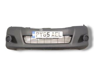 бампер передний Toyota Hilux 7 поколение [2-й рестайлинг] KUN35 2015, 2.5 л., D-4D, 2KD-FTV, дизель, 5МКПП, super white 2 / 040, пикап, полный привод, правый руль, 521190K280