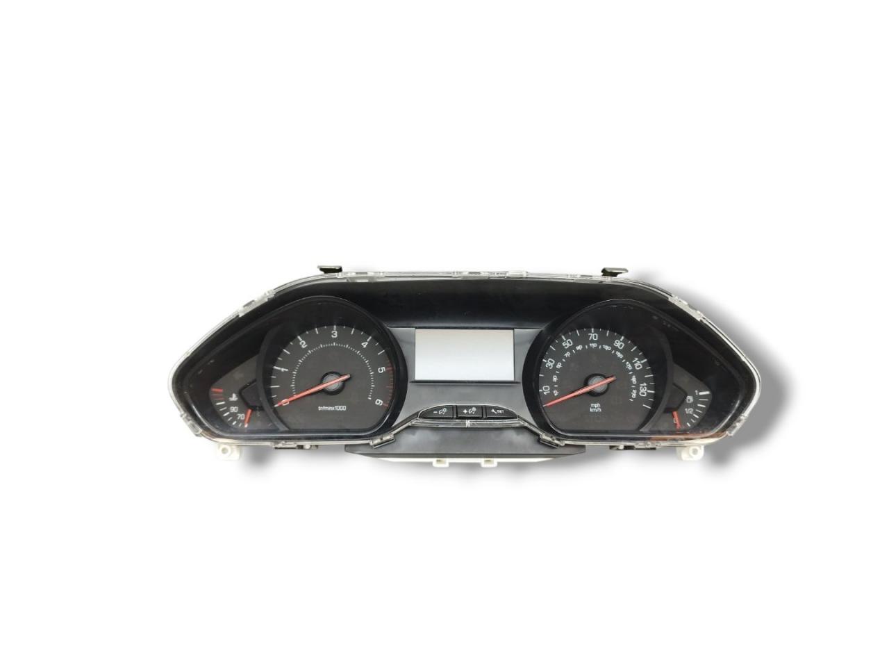 щиток приборов (приборная панель) Peugeot 208 1 поколение 2012, 1.4 л., HDi, 8HR (DV4C), дизель, 5МКПП, gris aluminium / ezr, хетчбэк 3 дв., передний привод, правый руль, 9800860880 - фото №1