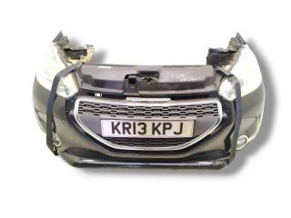 передняя часть (ноускат) в сборе Peugeot 208 1 поколение 2013, 1.2 л., i, HMZ (EB2F), бензин, 5МКПП, noir perla nera / ktv, хетчбэк 5 дв., передний привод, правый руль