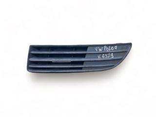 решётка бампера боковая левая Volkswagen Polo 4 поколение [рестайлинг] 2005, 1.2 л., i, BMD, бензин, 5МКПП, summerblue / la5f, хетчбэк 5 дв., передний привод, правый руль, 6Q0853665D