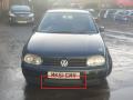 заглушка (решетка) в бампер Volkswagen Golf 4 поколение 2001, 1.9 л., TDi PD, ASZ, дизель, 6МКПП, black magic / lc9z, хетчбэк 5 дв., передний привод, правый руль, 1J0853677D - фото №3