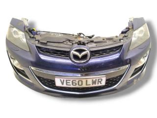 передняя часть (ноускат) в сборе Mazda CX-7 1 поколение [рестайлинг] ER 2011, 2.2 л., TD, R2AA, дизель, 6МКПП, stormy blue / 35j, внедорожник 5 дв., полный привод, правый руль