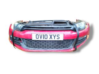 передняя часть (ноускат) в сборе Volkswagen Scirocco 3 поколение 2010, 2.0 л., TDi, CBDB, дизель, 6МКПП, salsared / la3h, хетчбэк 3 дв., передний привод, правый руль