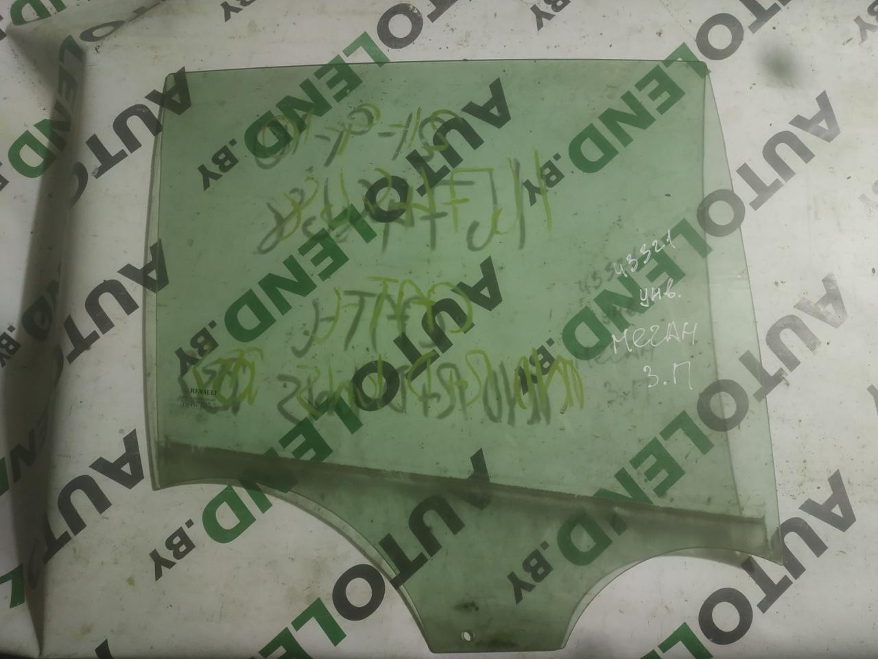 стекло двери задней правой Renault Megane 2 поколение 2003, 1.9 л., дизель, МКПП, универсал - фото №1