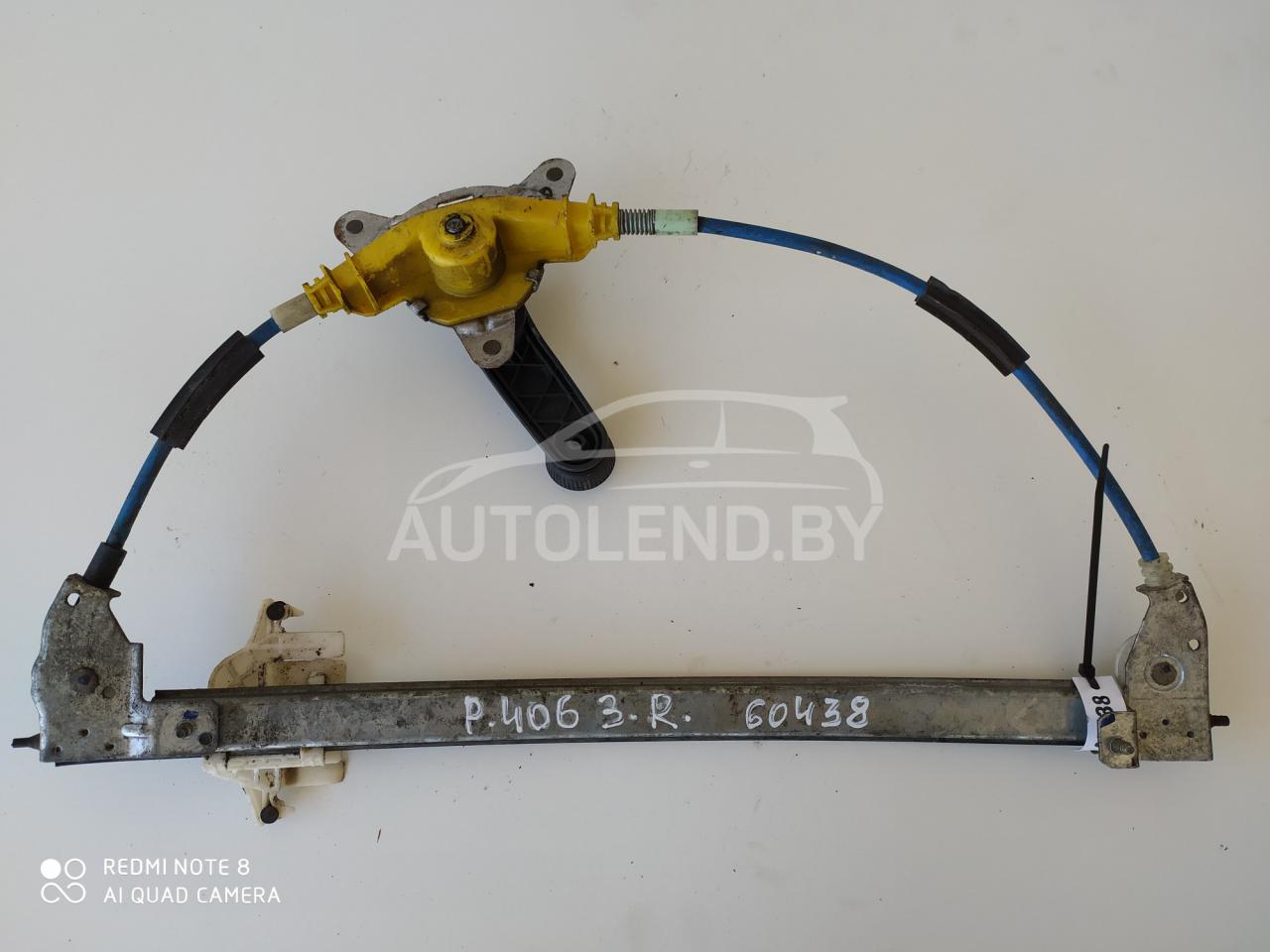 стеклоподъемник задний правый Peugeot 406 1 поколение 1996, 1.9 л., дизель, МКПП, седан, 9615037480 - фото №1