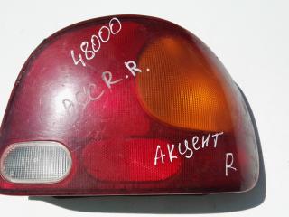 фонарь задний правый Hyundai Accent 1 поколение (X3) 1996, 1.3 л., бензин, МКПП, хетчбэк 5 дв.