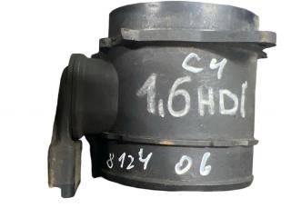 расходомер воздуха Citroen C4 1 поколение 2006, 1.6 л., дизель, 9650010780, 72834204