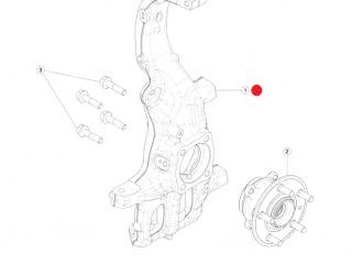 кулак поворотный левый Tesla Model X 1 поколение [рестайлинг] 2022, электро, хетчбэк 5 дв., полный привод, 1420311-00-H, 1620311-00-D