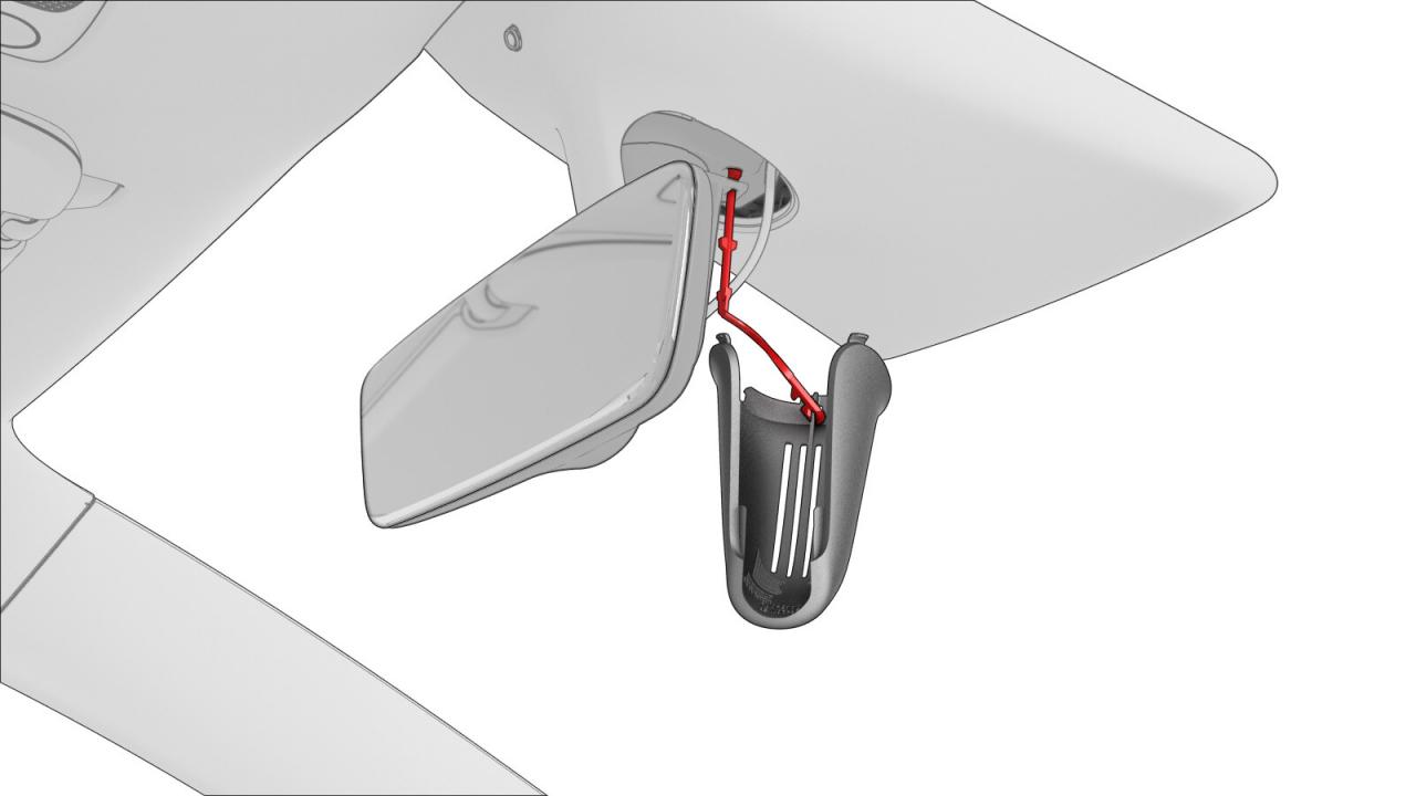 накладка зеркала внутреннего Tesla Model Y 1 поколение 2022, 1494443-00-B, 1619874-00-C, 1755688-00-B, 1783717-00-A - фото №1