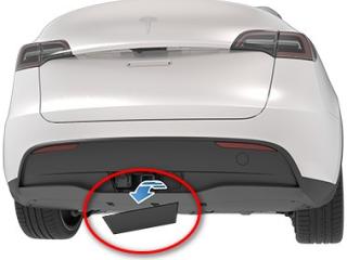 заглушка заднего бампера под крюк Tesla Model Y 1 поколение (2020 - 2026), 1494009-00-A, 1494009-00-C