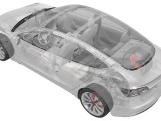 защитный кожух тормозного механизма Tesla Model 3 1 поколение 2019, полный привод, 1044665-00-C