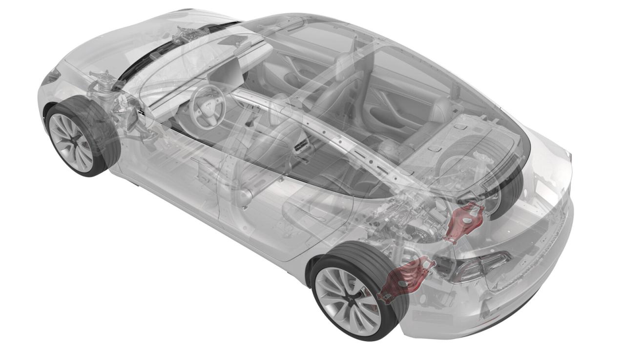 рычаг задний Tesla Model 3 1 поколение 2022, 1044451-00-F - фото №1