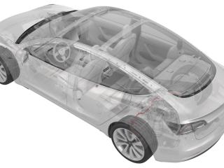 стабилизатор подвески задний Tesla Model 3 1 поколение 2022, полный привод, 1044485-00-A