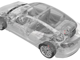 стойка стабилизатора Tesla Model 3 1 поколение 2022, полный привод, 1044496-00-F