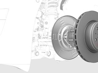 диск тормозной задний Tesla Model 3 1 поколение 2022, полный привод, 1044631-00-D