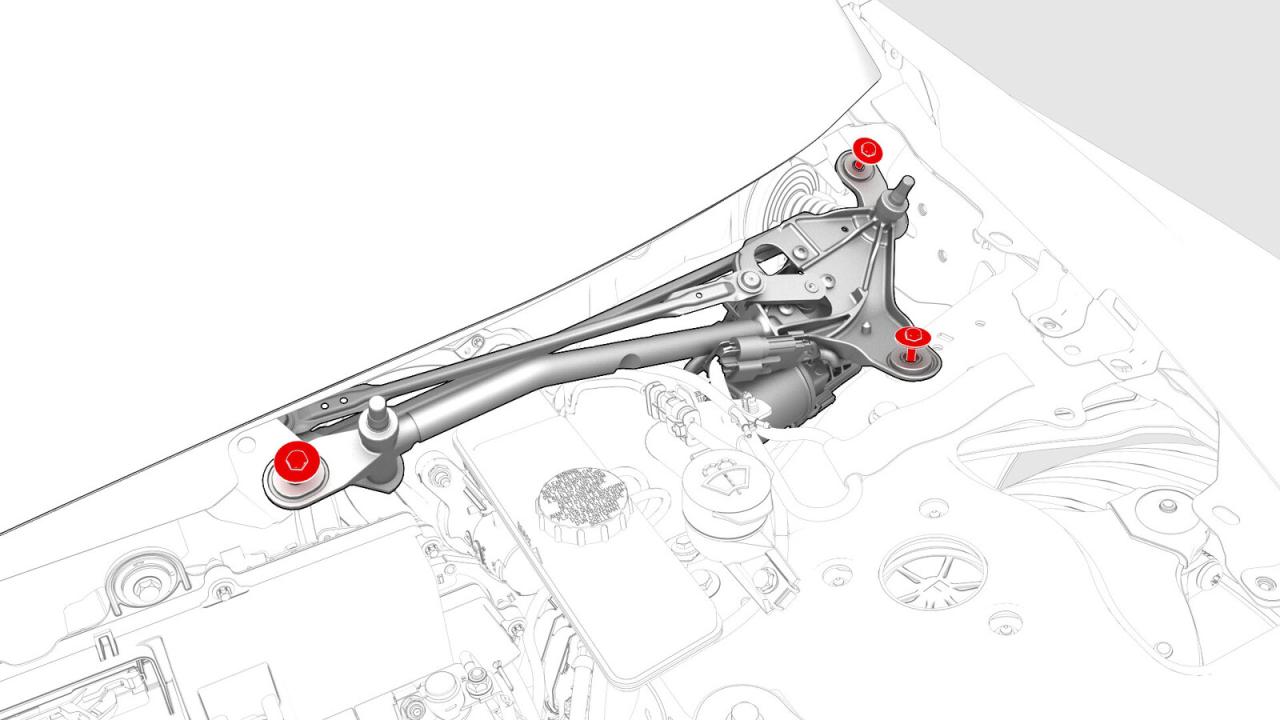 механизм стеклоочистителя (трапеция дворников) Tesla Model 3 1 поколение 2022, полный привод, 1076725-00-G - фото №1