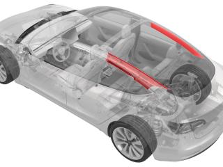 обшивка стойки Tesla Model 3 1 поколение 2022, полный привод, 1086269-01-M