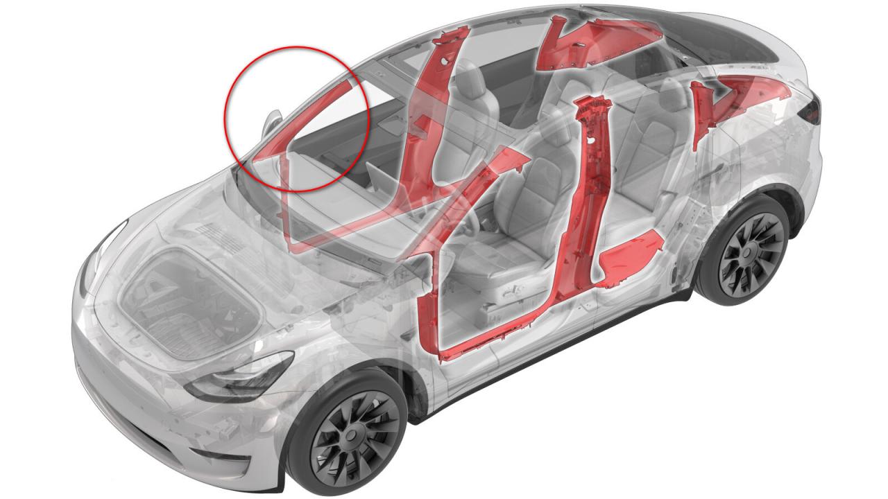 обшивка стойки Tesla Model Y 1 поколение 2022, полный привод, 1494605-00-B - фото №1