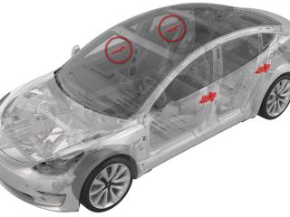 ручка наружная Tesla Model 3 1 поколение (2017 - 2026), 1528115-00-D