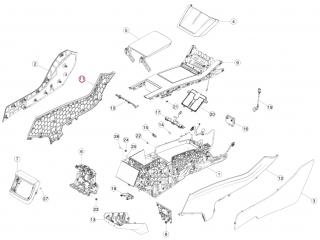 Декоративная накладка центральной консоли Tesla Model S 1 поколение [2-й рестайлинг] 2021, 1564407-00-B, 1564400-24-C