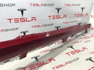 Накладка порога рокерной панели Tesla Model S 1 поколение [2-й рестайлинг] 2021, 1567139-00-B, 1567141-00-B