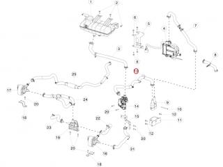Шланги охлаждающей жидкости Tesla Model S 1 поколение 2015, 1030814-00-C