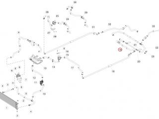Трубка охлаждения от чарджера до шланга левого порога Tesla Model S 1 поколение 2016, 6007341-00-E