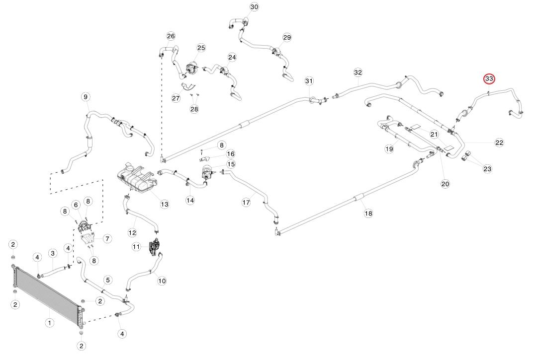 Трубка охлаждения мотора Tesla Model S 1 поколение 2013, 1042550-00-A, 6007595-00-E - фото №1