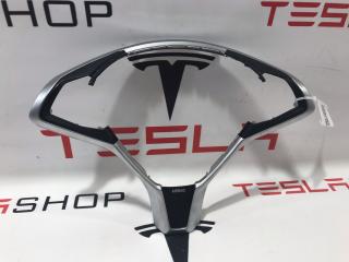 Корпус декоративный подушки безопасности водителя Tesla Model S 1 поколение 2015, 1023381-00-I, 2507651, 2463292, 2463293