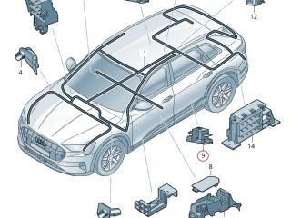 крепление проводки Audi e-tron 1 поколение 2019, электро, 80A937545A