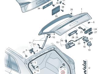 Упор крышки багажника Audi e-tron 1 поколение 2019, электро, 8W9.827.239